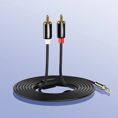 Afbeelding van Ugreen kabel audiokabel 3,5 mm mini jack 2RCA 3m zwart (10590)