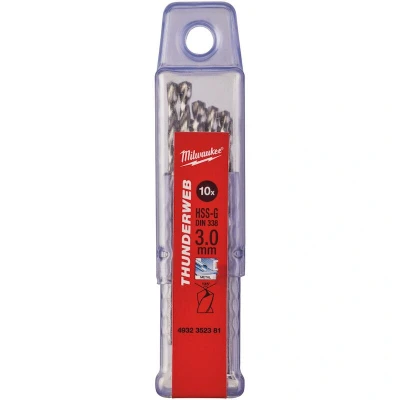 Afbeelding van MILWAUKEE 4932352381 THUNDERWEB HSS G metaalboor 3x61x33mm (10 st.)