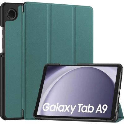 Afbeelding van iMoshion Tablet Hoes Geschikt voor Samsung Galaxy Tab A9 8.7 inch Trifold Bookcase Donkergroen