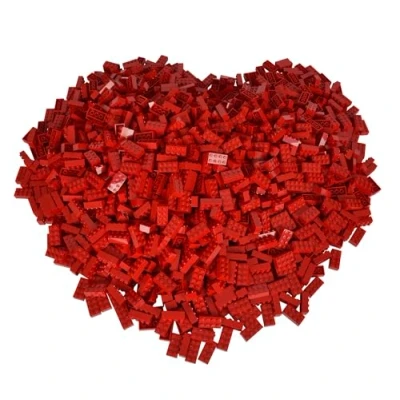 Afbeelding van Simba 104118922 bouwblokken, 8, 500 stuks, rood