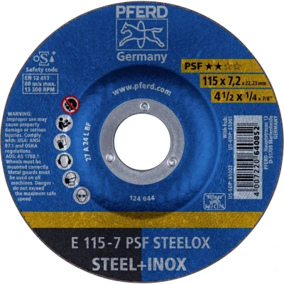 Afbeelding van PFERD Afbraamschijf staal/rvs E 115 7 PSF STEELOX