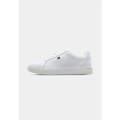 Afbeelding van Tommy Hilfiger Chaussures de sport en cuir pour femme Blanc Taille 42, Blanc., 42 EU