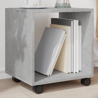 Afbeelding van vidaXL Rolkast 37x33x42,5 cm bewerkt hout betongrijs