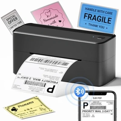 Afbeelding van Phomemo 241BT DHL Bluetooth labelprinter voor barcodes, compatibel met Ebay, Amazon, Etsy, Shopify, UPS, zwart