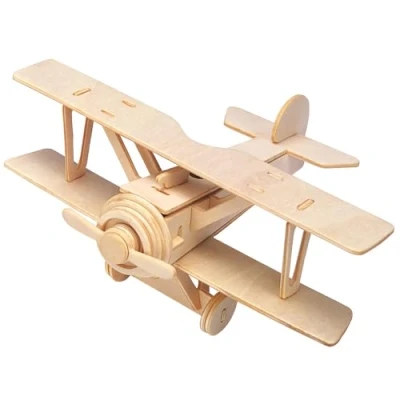 Afbeelding van Eureka 3D Puzzel Gepetto&#039;s Houten dubbeldekkersvliegtuig Multiplex