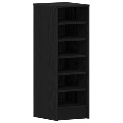 Afbeelding van vidaXL Schoenenkast Zwart Eiken 31,5x35x90 cm Gelaagd Hout