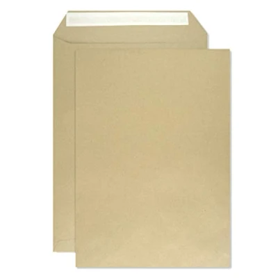 Afbeelding van Netuno 250 stuks C4 verzendenveloppen bruin 229 x 324 mm 90 g zonder venster rechte klep zelfklevende sluiting maxi enveloppen A4 grote
