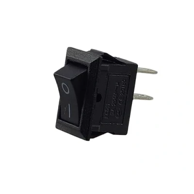 Afbeelding van Mini tuimelschakelaar inbouw 250V 3A AC/DC 6V 9V 12V 24V 125V zwart rechthoekig 9x 13mm 2 polig aan/uit