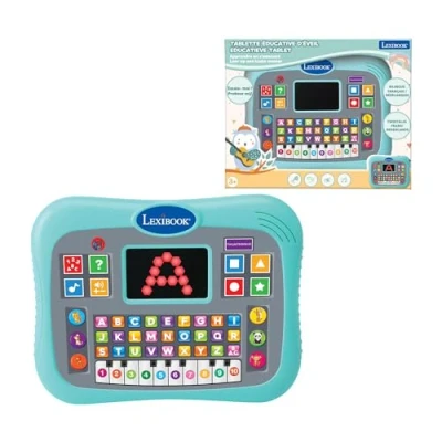 Afbeelding van Lexibook, Educatieve tablet, tweetalig Frans / Nederlands, sprekend tablet met display voor het leren van alfabet, cijfers en dieren, pianomodi interactieve quiz, blauw, JCPAD007i10