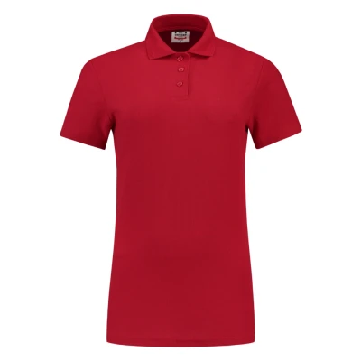 Afbeelding van Tricorp Dames Poloshirt Casual 201010 180gr Rood Maat 3XL
