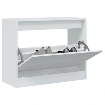 Afbeelding van Schoenenkast 80x34x63 cm bewerkt hout wit