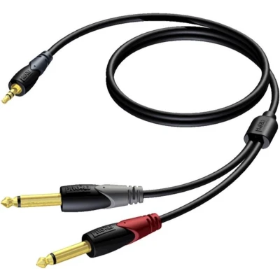 Afbeelding van 3.5 mm jack naar 6.35 kabel Procab 3 meter (Stereo/Mono)