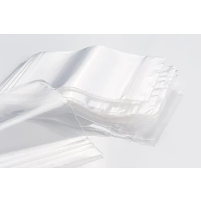 Afbeelding van 100 zakjes met ritssluiting, transparant, dikte 50 micron, maten naar keuze (70 x mm)