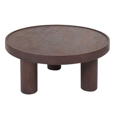 Afbeelding van Home67 Salontafel Tias ø70 cm Espresso Mangohout