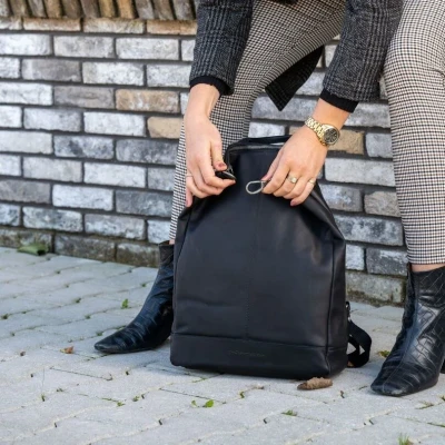 Afbeelding van The Chesterfield Brand Leren Rugzak Zwart Manchester