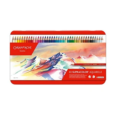 Afbeelding van Caran d&#039;Ache Supracolor Soft potloden in metalen doos, verschillende kleuren, 80 stuks