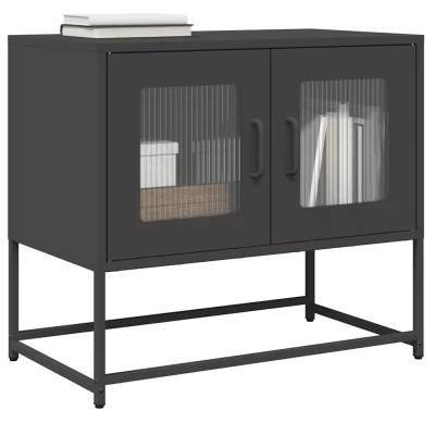 Afbeelding van vidaXL Tv meubel 68x39x60,5 cm koudgewalst staal zwart