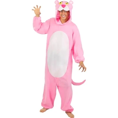 Afbeelding van FUNIDELIA Pink Panther Onesie Kostuum voor Volwassenen Maat: M L