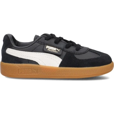 Afbeelding van Puma Palermo Unisex Sneakers laag voor kinderen, Maat: 20, Black/feather gray Leer