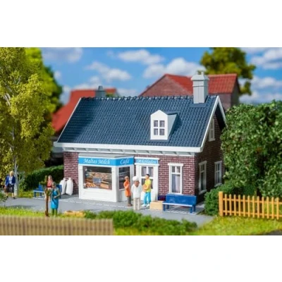 Afbeelding van 1:87 H0 Faller 131323 Zuivel Melk Winkel Gebouw Plastic Modelbouwpakket
