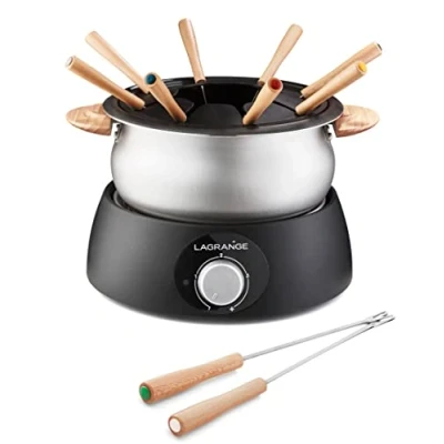 Image de Appareil à fondue Lagrange Classic 900 W Noir inclus 2 fourchettes supplémentaires