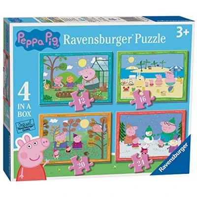 Afbeelding van Ravensburger Peppa Pig Seizoenen Puzzel 4in1