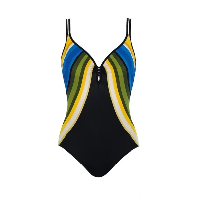 Afbeelding van Sunflair Badpak Allover Print Zwart dessin 42C