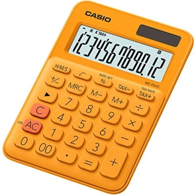Image de Calculatrice de bureau Casio MS 20UC orange solaire à pile(s)