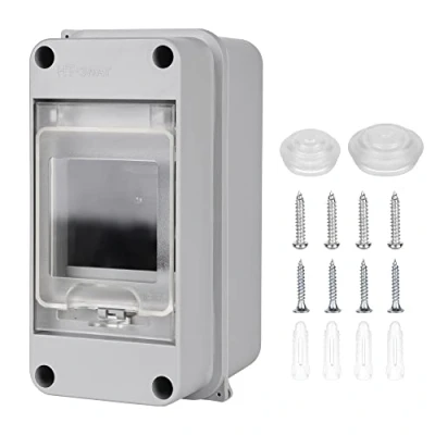 Afbeelding van waterdichte elektrische doos voor buiten: IP65 doos, 1 rij, waterdicht, 3 modules, behuizing, waterdicht elektrisch paneel wandstroomonderbrekers