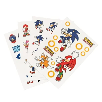 Afbeelding van Grupo Erik Sonic stickers, gadget set van 56 stickers voor laptop, smartphone, tablet of console