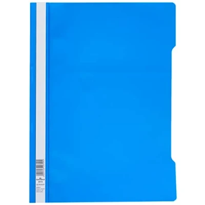 Image de Durable 252306 Lot de 25 Chemise à lamelles format A4 couverture transparente dos opaque Bleu clair