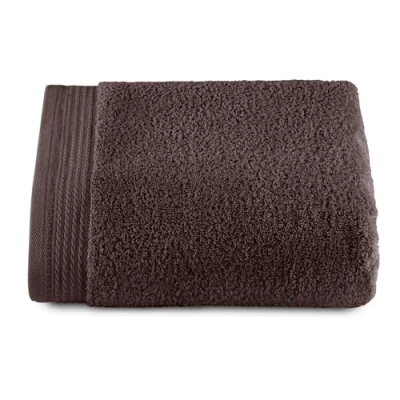 Image de RIZO Top Towel Lot de 1 grande serviette douche 100% coton peigné 600 g/m² 100 x 150 cm Marron