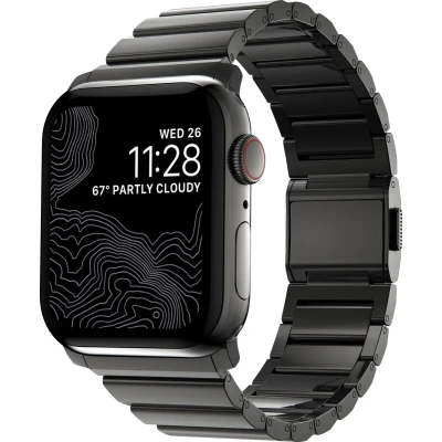 Afbeelding van Nomad stainless steel Apple Watch 42mm / 44mm 45mm 49mm graphite NM1A41BXS0