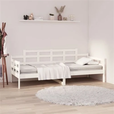 Afbeelding van Slaapbank massief grenenhout wit 80x200 cm