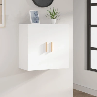 Afbeelding van Wandkast 60x30x60 cm bewerkt hout wit