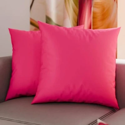 Afbeelding van PETTI Artigiani Italiani 1 paar kussenslopen 80 x cm, microvezel, bekleding, bank, 2 kussenslopen, effen, fuchsia, 100% Made in Italy