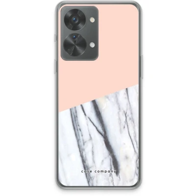 Afbeelding van Case Company® hoesje geschikt voor OnePlus Nord 2T A touch of peach Soft Cover Telefoonhoesje Bescherming aan alle Kanten en Schermrand