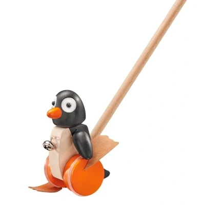 Afbeelding van Selecta Pingo 62071 houten figuur om te duwen en trekken, 13 cm, meerkleurig