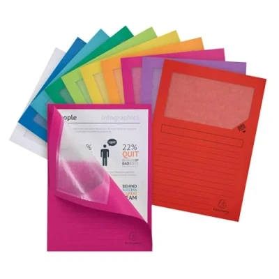 Afbeelding van Exacompta L map Forever, voor ft A4, pak van 100 stuks, geassorteerde kleuren 4 stuks