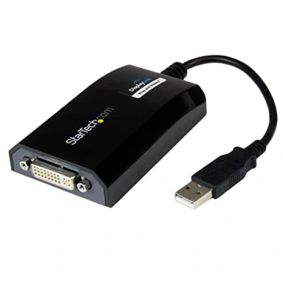 Afbeelding van StarTech USB Naar Dvi Adapterkaart (DVI, 5.50 cm), Data + Video Adapter, Zwart