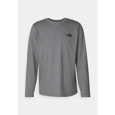 Afbeelding van The North Face Simple DOME TEE Longsleeve, Heren, Maat: XS, Medium grey heather