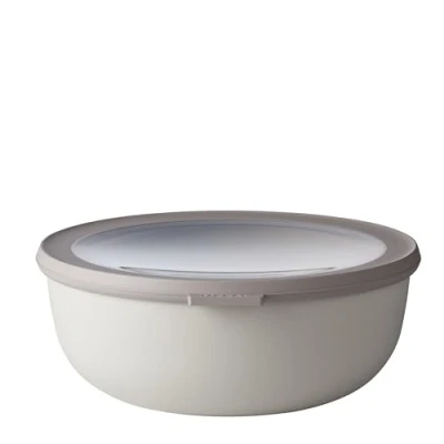 Image de Mepal Bol Multifonction Cirqula Rond Boîte Conservation Alimentaire avec Couvercle Convient comme de Hermétique pour le Réfrigérateur, Micro ondes &amp; Congélateur 2250 ml Nordic white