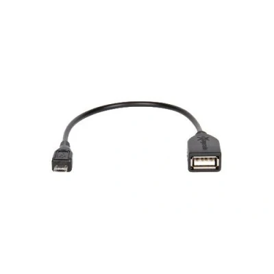 Afbeelding van Hamlet Micro USB m F 0.15m kabel 0,15 2.0 A Zwart