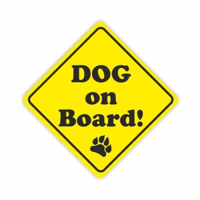 Afbeelding van iSecur Dog on Board Autosticker, 11 cm hoog, hondenbezitter, zelfklevend, weerbestendig, kfz_317