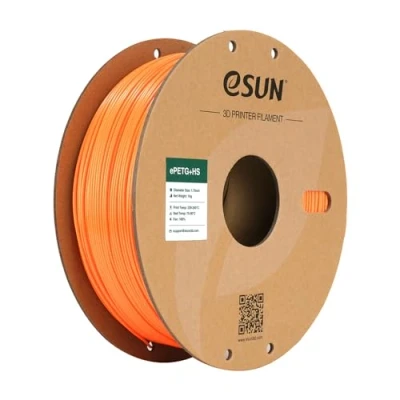 Afbeelding van eSUN PETG filament 1,75 mm, ePETG + HS voor 3D printers, hoge snelheid, maatnauwkeurigheid +/ 0,05 spoel van 1 kg (2,2 lbs) snel printen, effen oranje