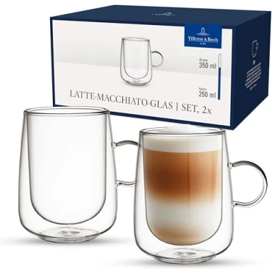 Afbeelding van Villeroy &amp; Boch Dubbelwandig Latte Macchiato Glas 25 Cl Set Van 2 Transparant