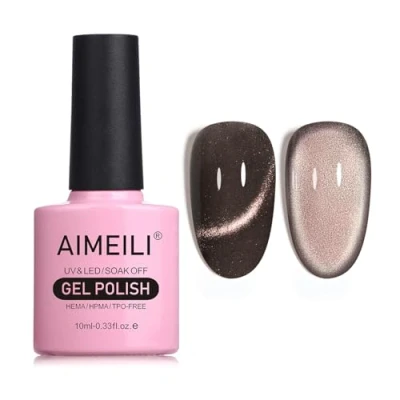 Afbeelding van AIMEILI 10 ml nagellak, magnetisch, gel, Cat&#039;s Eye UV, LED, manicure, pedicure, eenvoudig aan te brengen, 733