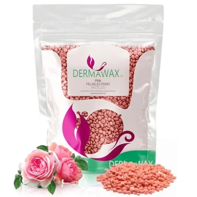 Afbeelding van Dermawax Rose Waxkralen voor ontharing gezicht, oksels, benen, armen, bikinilijn en intieme zones 1 kg