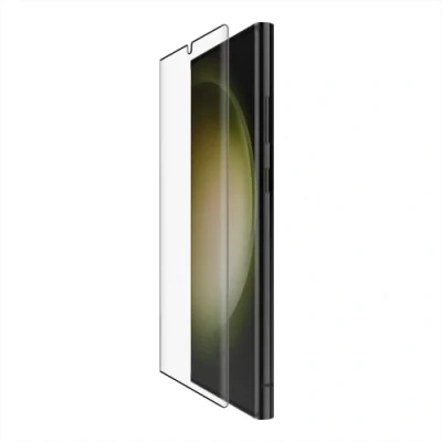 Afbeelding van Belkin ScreenForce TrueClear Curve Screenprotector met blauwlichtfilter voor Samsung Galaxy S23+ Ultra (rand tot rand bescherming, transparant, schokbestendig, krasbestendig)