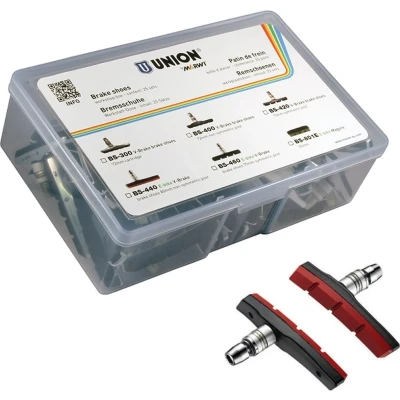 Afbeelding van Union bs 440 remschoenen v brake (e bike) 80mm per 25 sets